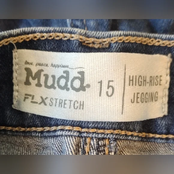 Mudd Skinny High Rise Jeggings Size 15 Juniors - Distressed Jeans - Picture 4 of 6